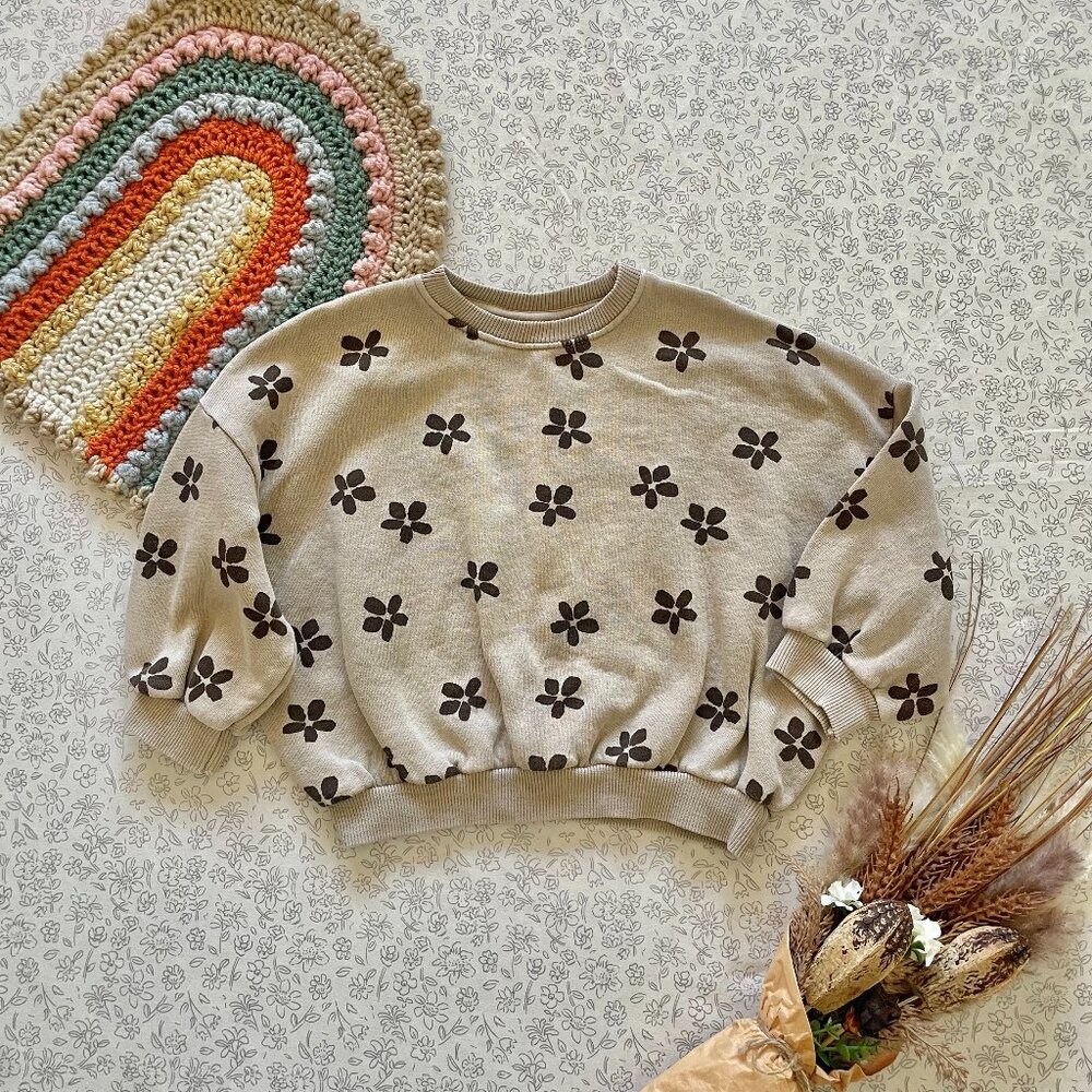 Zara Toddler HTF HSA Floral Sweatshirt Size 18/24M